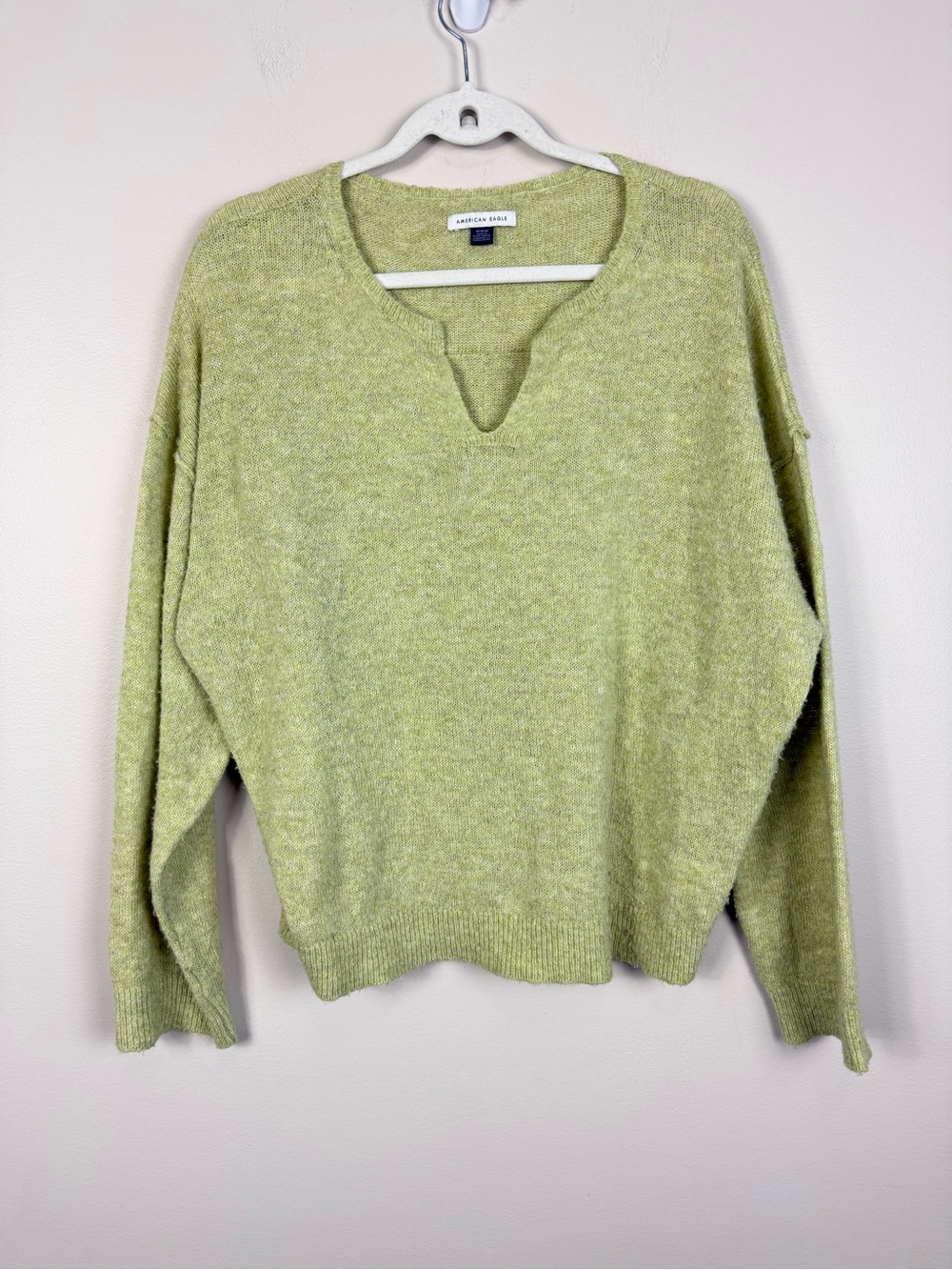 American Eagle Knit Sweater Medium Oversized Soft Boxy Grunge Winter Cozy Top